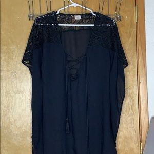 Black swimsuit cover up
